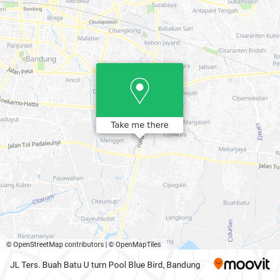 JL Ters. Buah Batu U turn Pool Blue Bird map