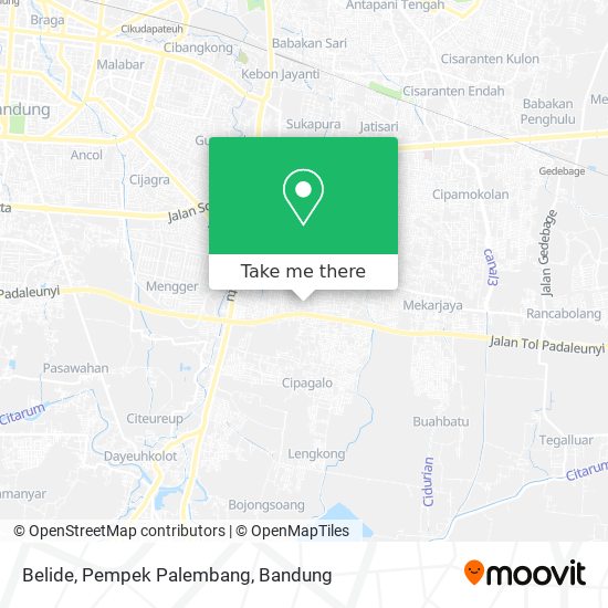 Belide, Pempek Palembang map