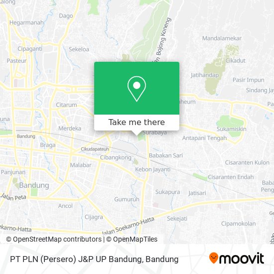 PT PLN (Persero) J&P UP Bandung map