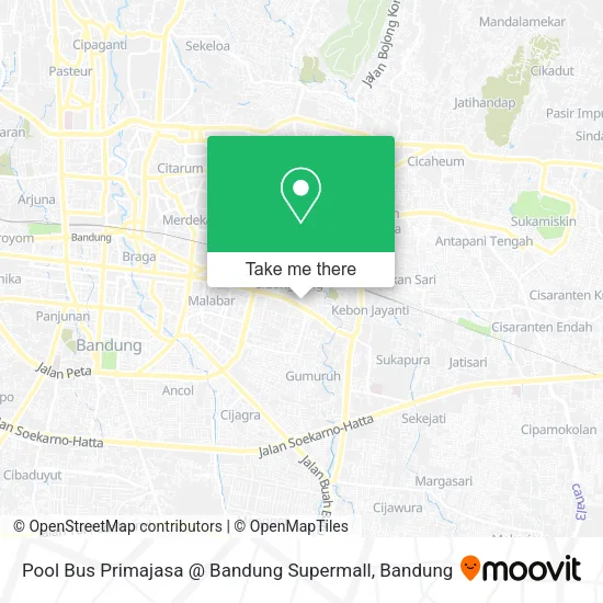 Pool Bus Primajasa @ Bandung Supermall map