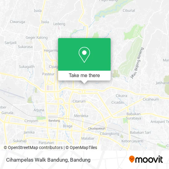 Cihampelas Walk Bandung map