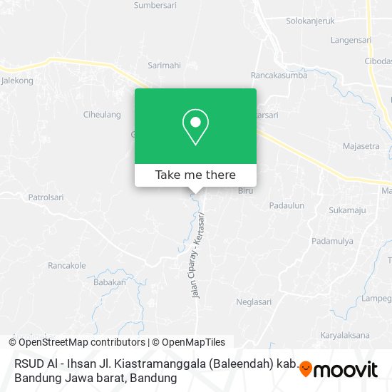 RSUD Al - Ihsan Jl. Kiastramanggala (Baleendah) kab. Bandung Jawa barat map