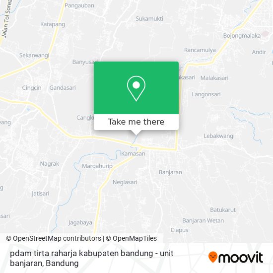 pdam tirta raharja kabupaten bandung - unit banjaran map