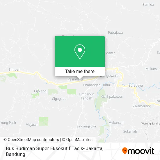 Bus Budiman Super Eksekutif Tasik- Jakarta map