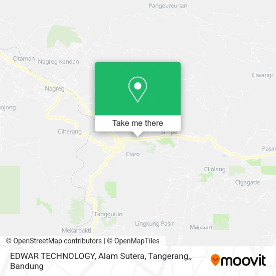EDWAR TECHNOLOGY, Alam Sutera, Tangerang, map