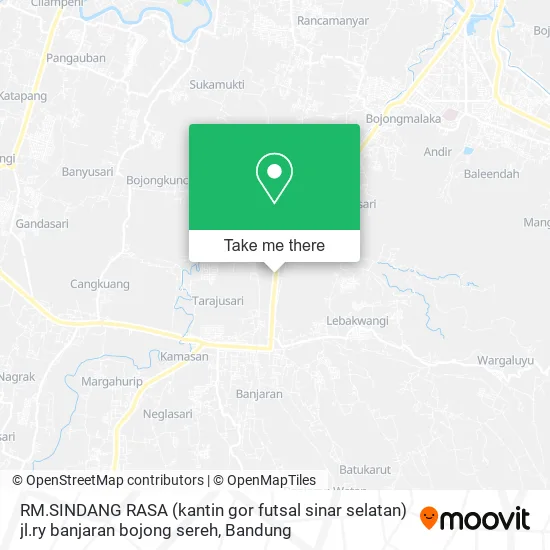 RM.SINDANG RASA (kantin gor futsal sinar selatan) jl.ry banjaran bojong sereh map