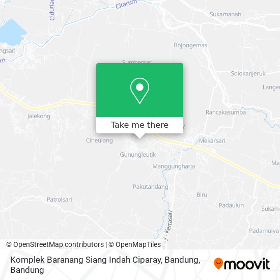 Komplek Baranang Siang Indah Ciparay, Bandung map