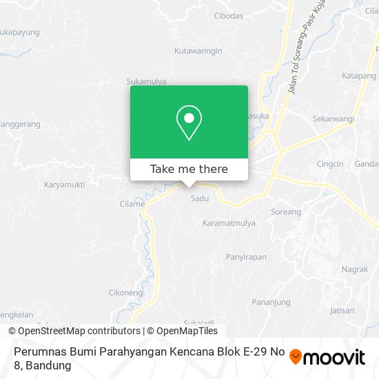 Perumnas Bumi Parahyangan Kencana  Blok E-29 No 8 map
