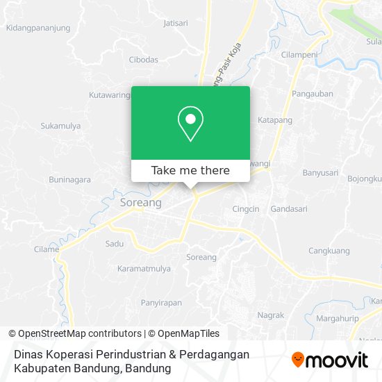 Dinas Koperasi Perindustrian & Perdagangan Kabupaten Bandung map