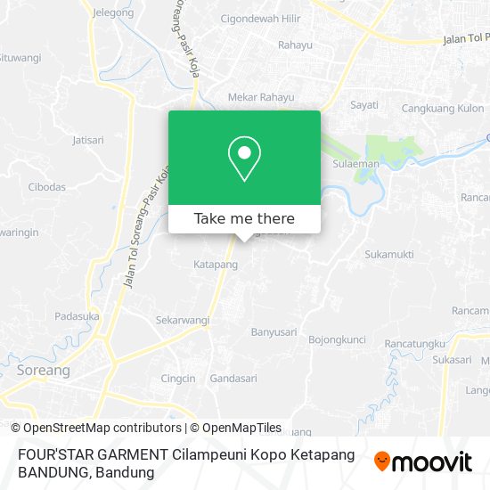 FOUR'STAR GARMENT Cilampeuni Kopo Ketapang BANDUNG map