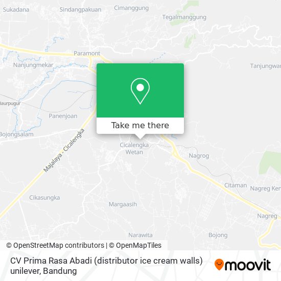CV Prima Rasa Abadi (distributor ice cream walls) unilever map