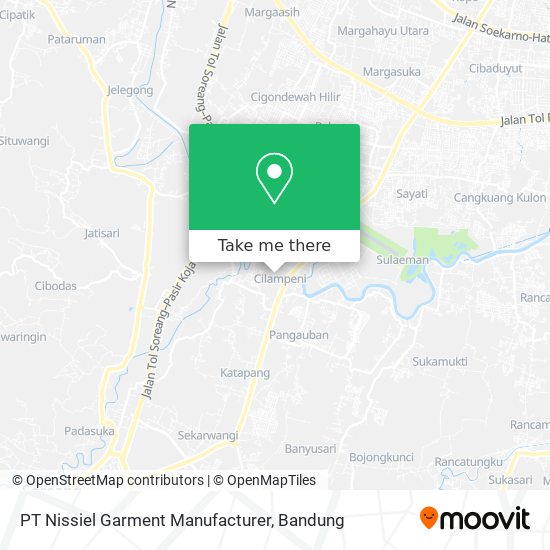 PT Nissiel Garment Manufacturer map