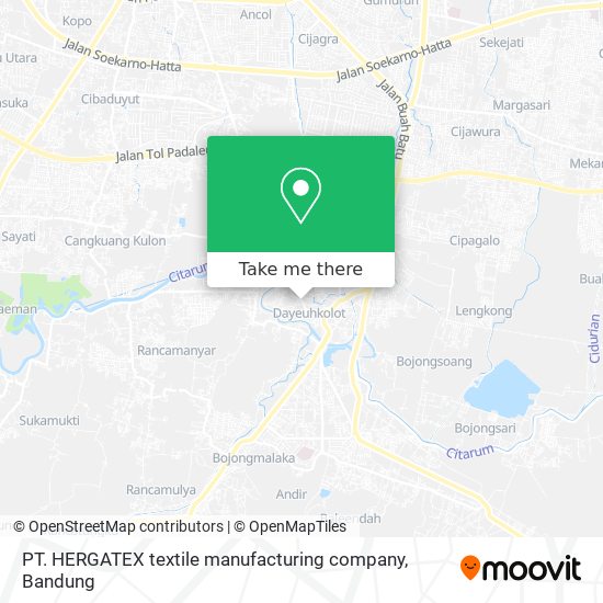 PT. HERGATEX textile manufacturing company map
