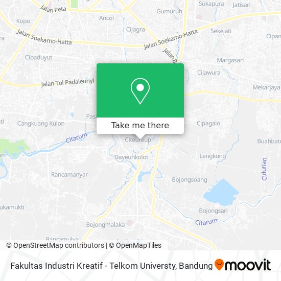 Fakultas Industri Kreatif - Telkom Universty map
