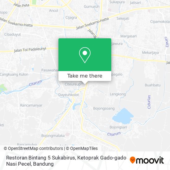 Restoran Bintang 5 Sukabirus, Ketoprak Gado-gado Nasi Pecel map