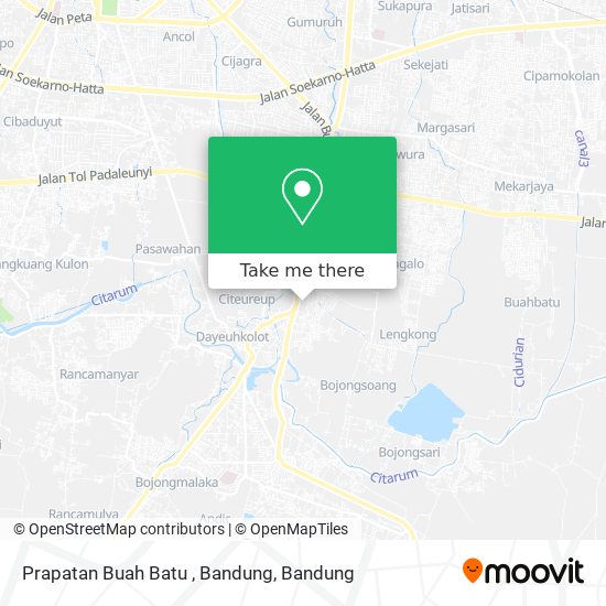 Prapatan Buah Batu , Bandung map