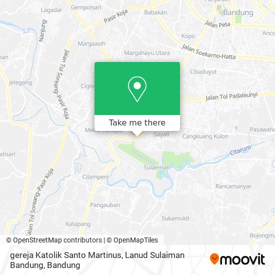 gereja Katolik Santo Martinus, Lanud Sulaiman Bandung map
