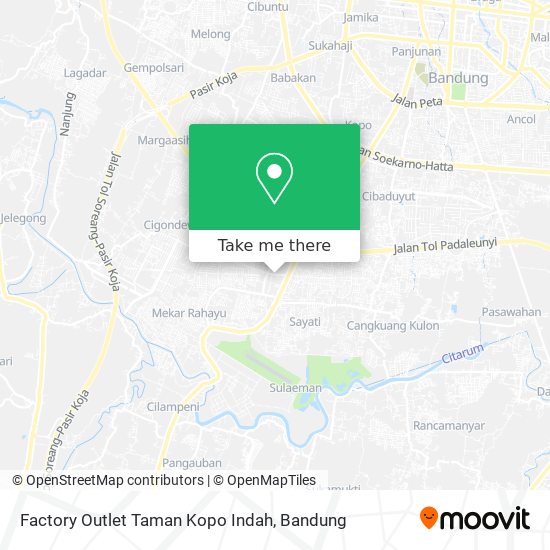 Factory Outlet Taman Kopo Indah map
