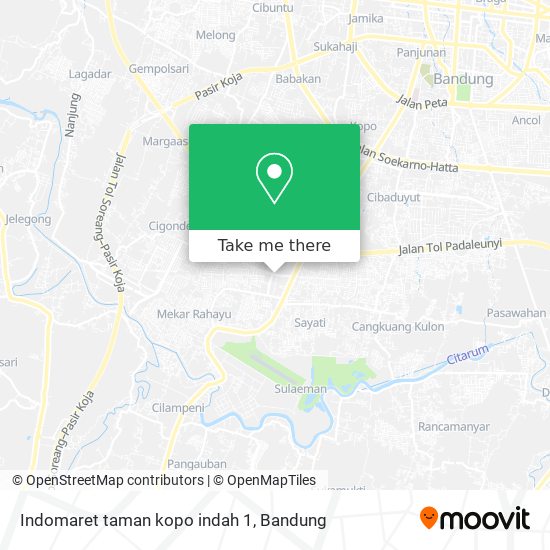 Indomaret taman kopo indah 1 map