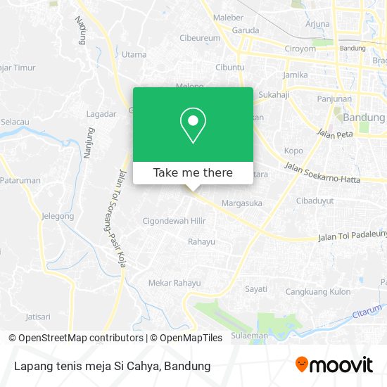 Lapang tenis meja Si Cahya map