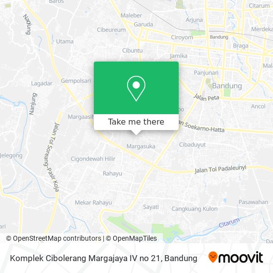 Komplek Cibolerang Margajaya IV no 21 map