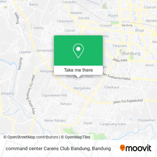 command center Carens Club Bandung map