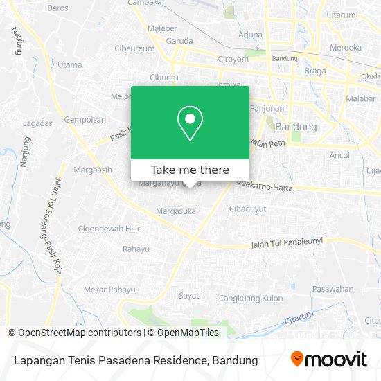 Lapangan Tenis Pasadena Residence map