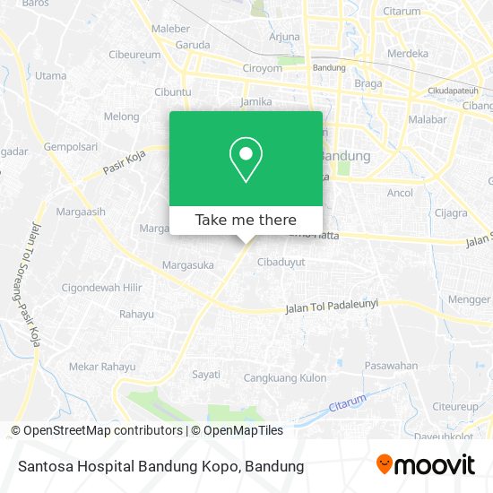 Santosa Hospital Bandung Kopo map