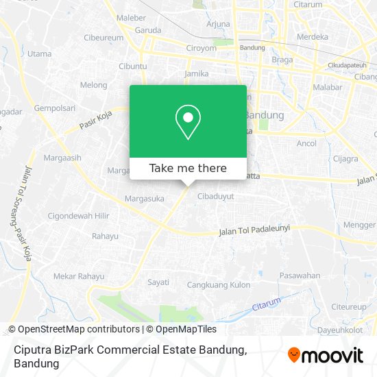 Ciputra BizPark Commercial Estate Bandung map