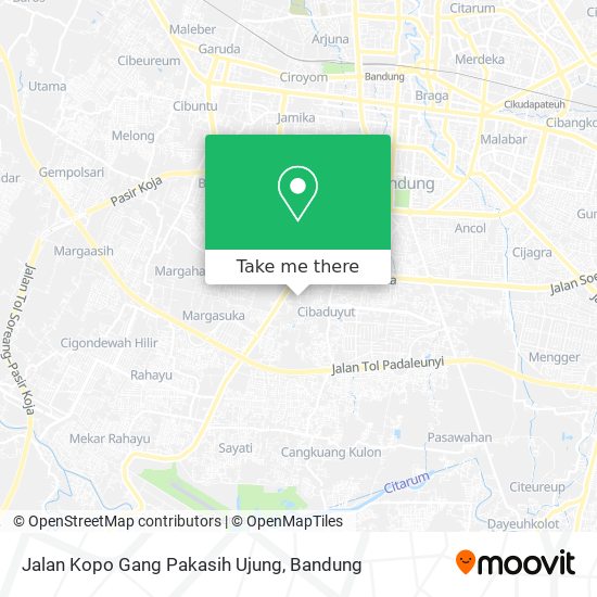 Jalan Kopo Gang Pakasih Ujung map