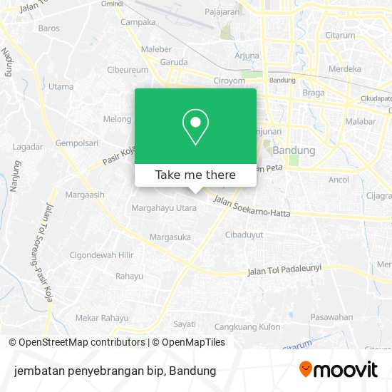 jembatan penyebrangan bip map