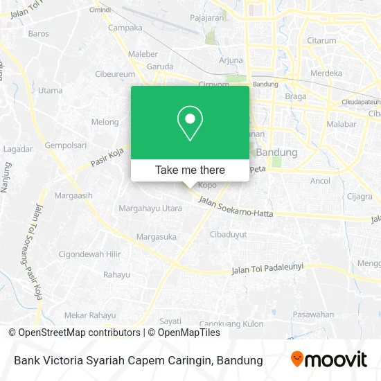 Bank Victoria Syariah Capem Caringin map