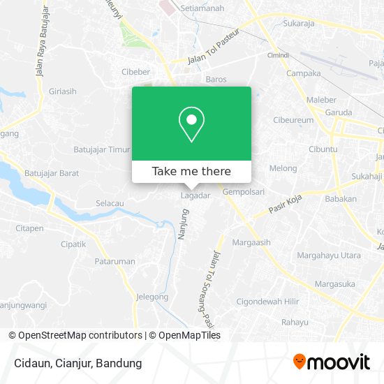 Cidaun, Cianjur map