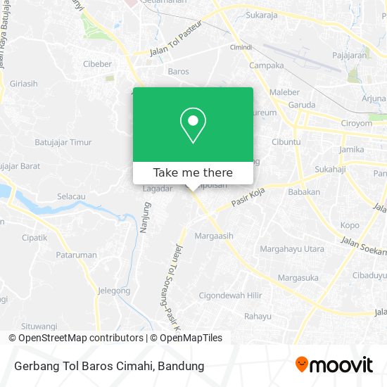 Gerbang Tol Baros Cimahi map