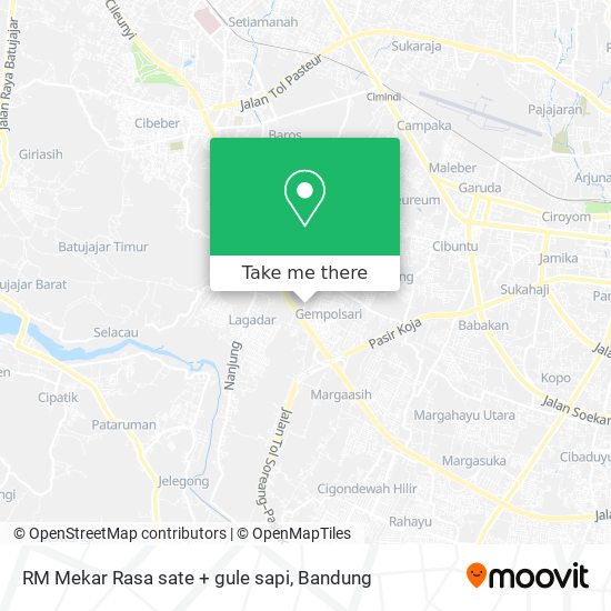 RM Mekar Rasa sate + gule sapi map