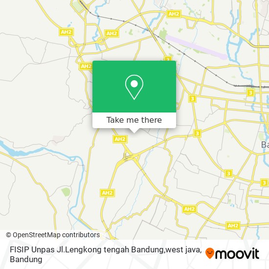 FISIP Unpas Jl.Lengkong tengah Bandung,west java map