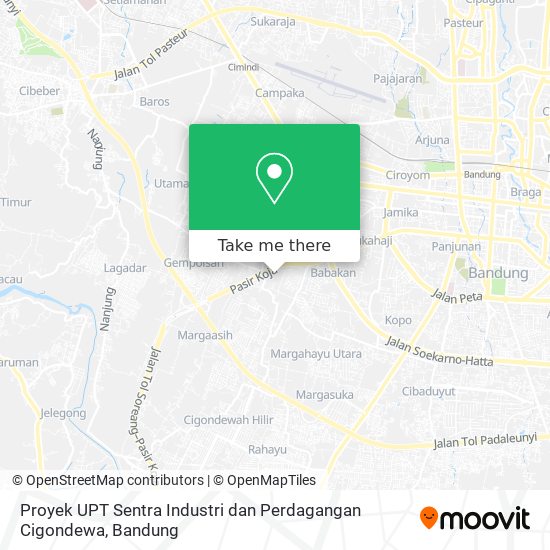 Proyek UPT Sentra Industri dan Perdagangan Cigondewa map