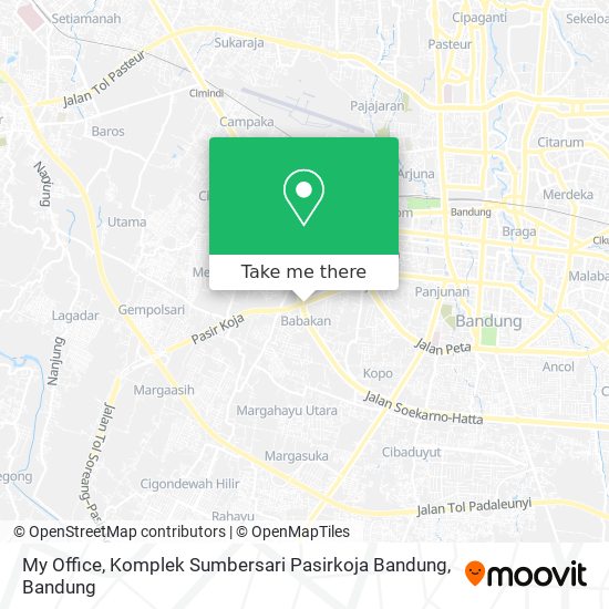 My Office, Komplek Sumbersari Pasirkoja Bandung map