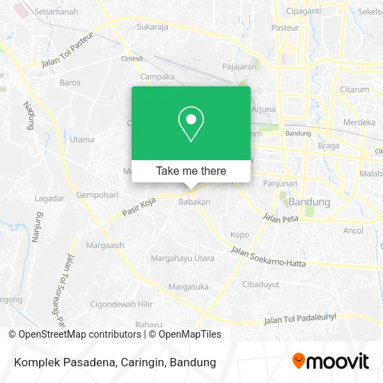 Komplek Pasadena, Caringin map