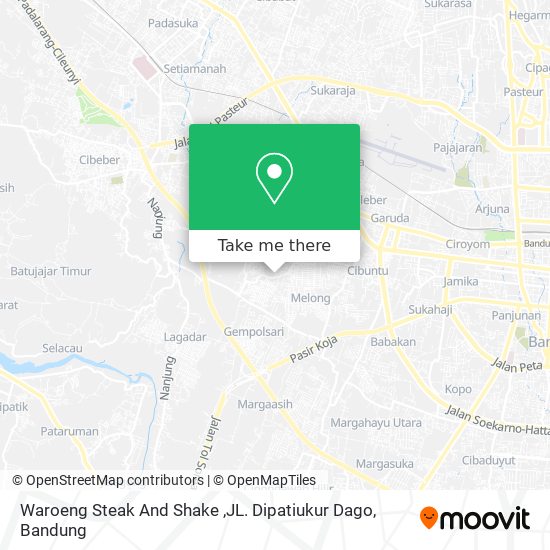 Waroeng Steak And Shake ,JL. Dipatiukur Dago map
