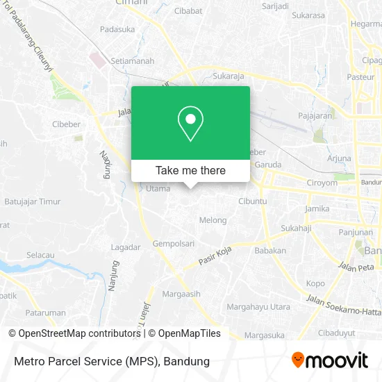 Metro Parcel Service (MPS) map