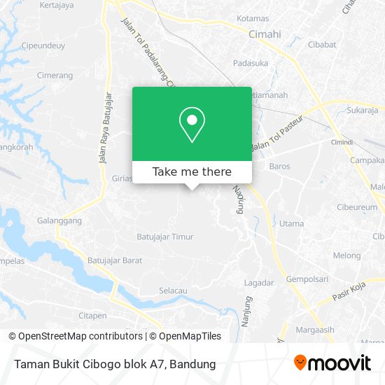 Taman Bukit Cibogo blok A7 map