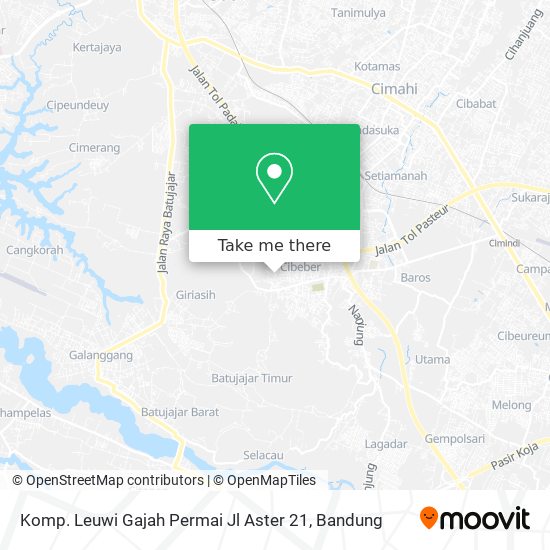 Komp. Leuwi Gajah Permai Jl Aster 21 map