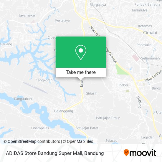 ADIDAS Store Bandung Super Mall map
