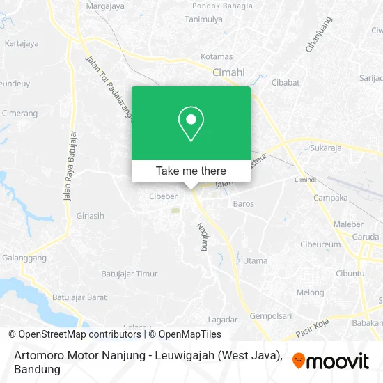 Artomoro Motor Nanjung - Leuwigajah (West Java) map