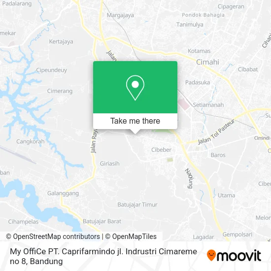 My OffiCe PT. Caprifarmindo jl. Indrustri Cimareme no 8 map