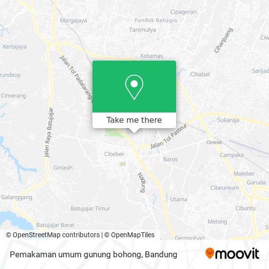 Pemakaman umum gunung bohong map