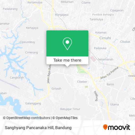 Sanghyang Pancanaka Hill map