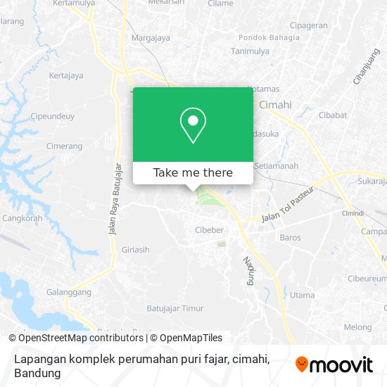Lapangan komplek perumahan puri fajar, cimahi map