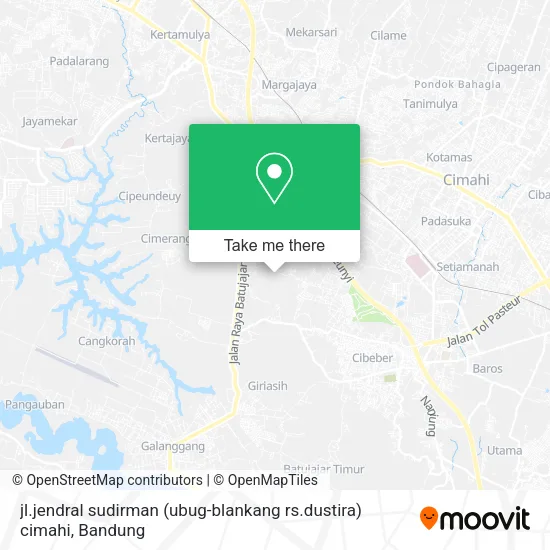 jl.jendral sudirman (ubug-blankang rs.dustira) cimahi map